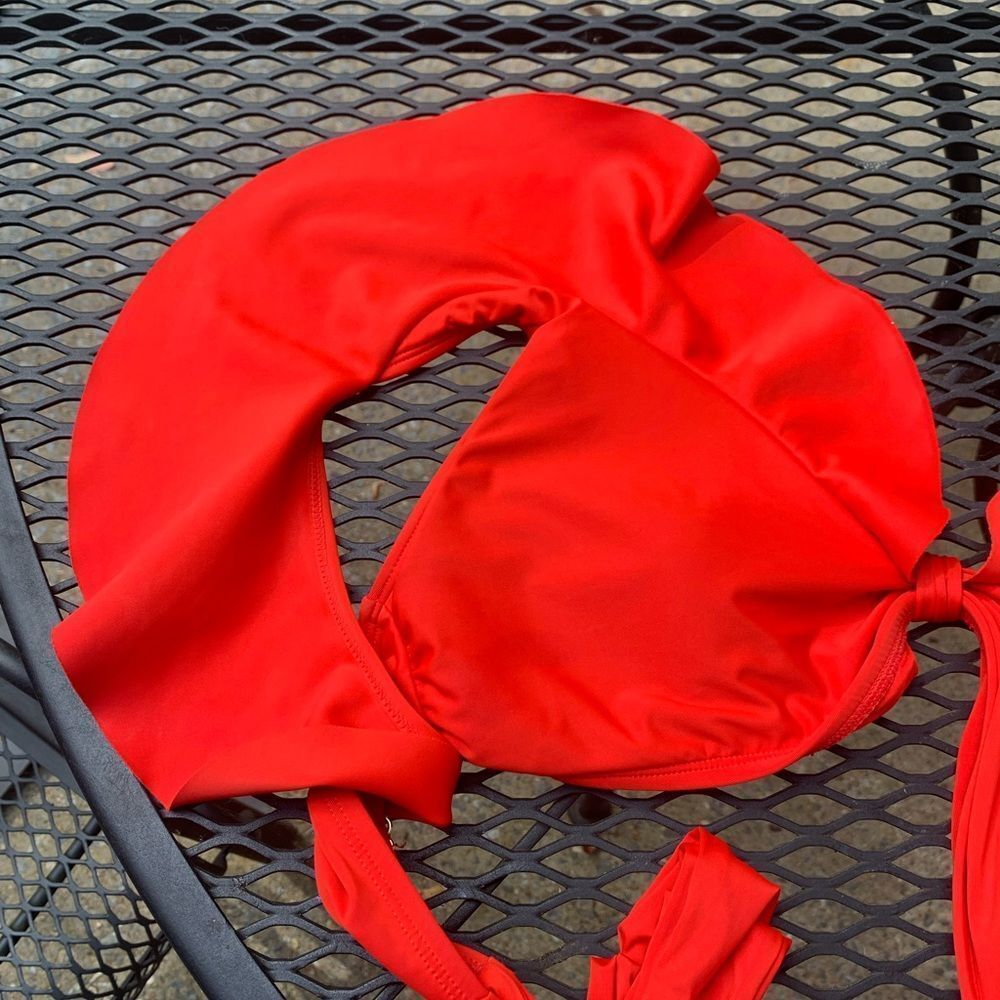 Antonio Melani Red Ruffled Bikini Set - Picture 8 of 8